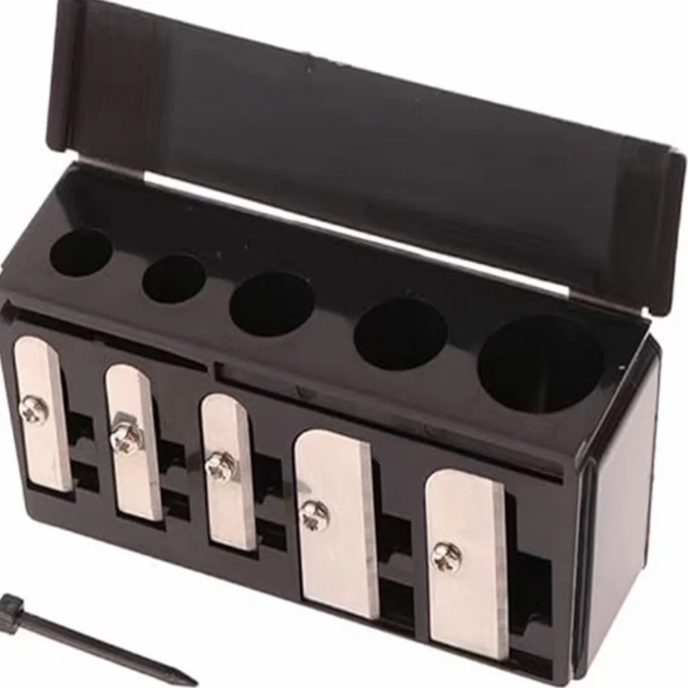 5 Hole Beauty Pencil Sharpener. Multi-Size, Quick-Sharpen, Mess-Free Design